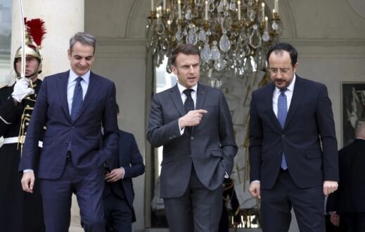 parisi-mitsotakis-macron-xristodoulidis