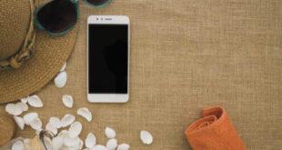 temu haul summer-composition-with-mobile-phone